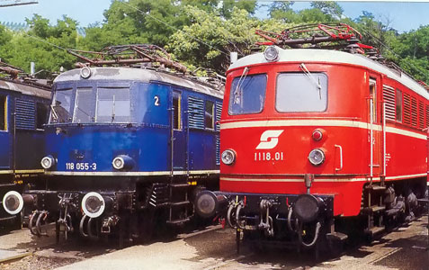 Die 118 055-3 und die 1118.01 der ÖBB