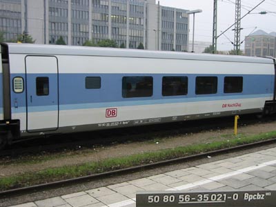 Talgo-Liegesesselwagen, M�nchnen Ost