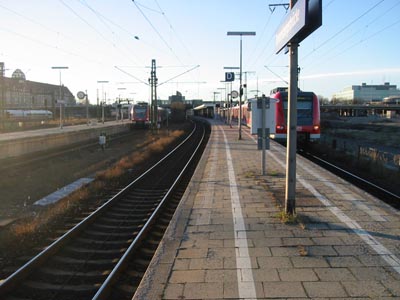 Blick der Haltestelle Donnersberger Brcke