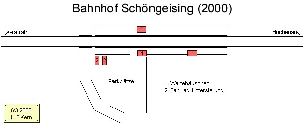 Gleisplan von Schoengeising