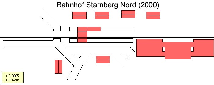 Gleisplan von Starnberg Nord